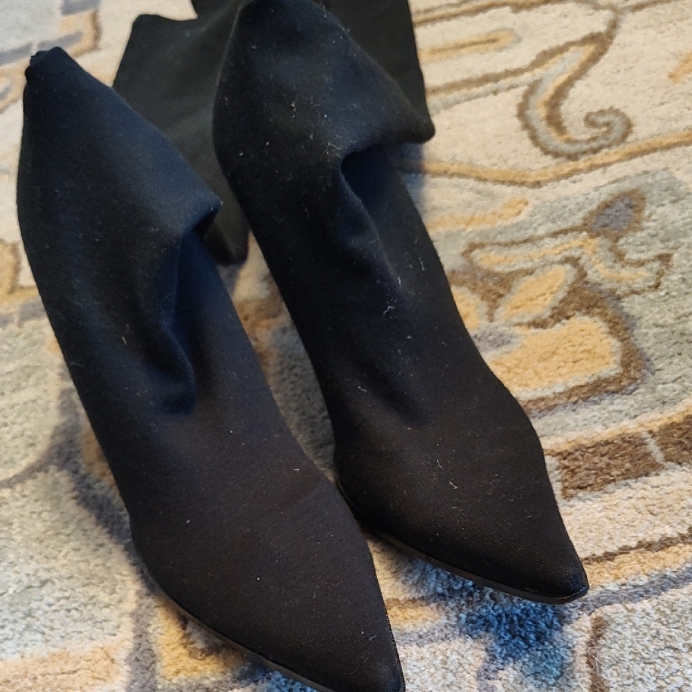 Michael Kors Black Over-the-Knee Pointed Stiletto Boots - Picture 3 of 5